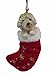 Goldendoodle fabric Christmas Stocking Ornament with 