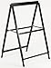 Real Estate Sign 24”w x 40”h x 24-1/2”d Black Coated Steel Metal Property Signage with a 22-1/4”w x 34”h Viewable Area – Yard A-Frame Has a Slide-in Design for Loading Posters