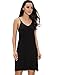GYS Women's Bamboo Viscose Full Slips for Under Dresses Soft Adjustable Spaghetti Straps Cami Slip Dress, Black, X-Large