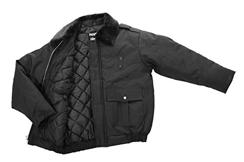 Watch-Guard Bomber Jacket with Reflective Security ID (Black)-3XL