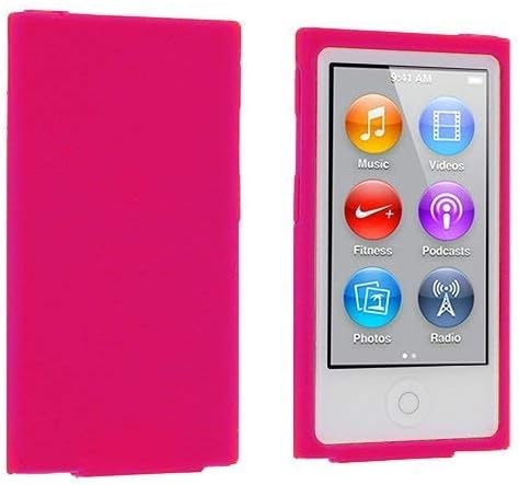 ANiceSeller(TM) Color Silicone Soft Rubber Gel Skin Case Cover for iPod Nano 7th Generation 7G 7 (Hot pink)