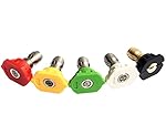 Multiple Degree Pressure Washer Tips Quick Power Washer Spray Nozzles, 3600PSI 1/4", 5-Pack
