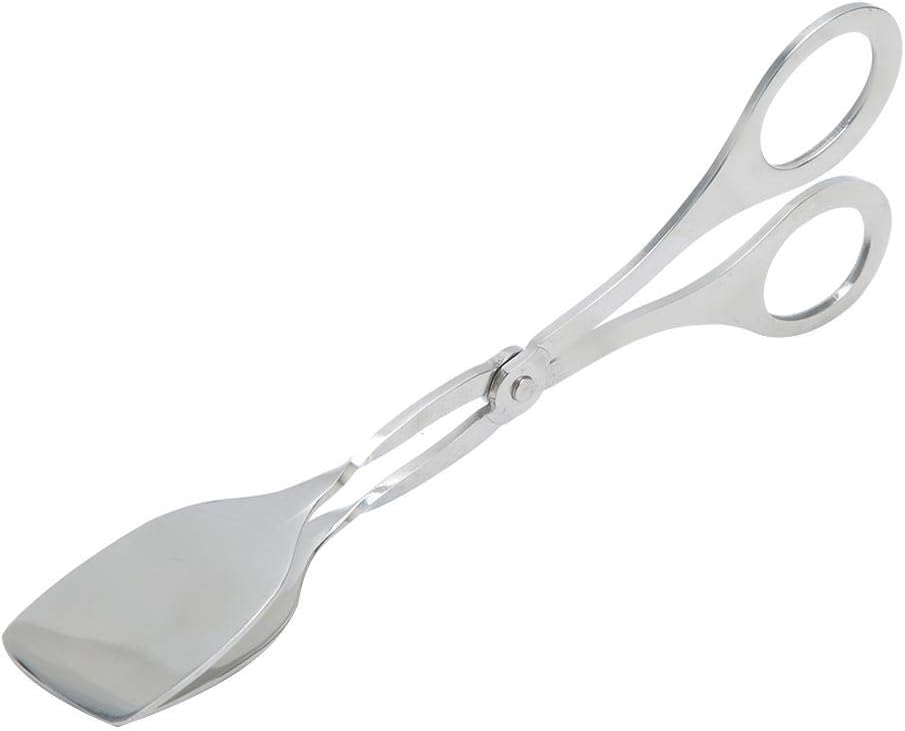 TOPINCN Scissor Cooking Tongs Stainless Steel BBQ Clip Buffet Food Tongs Baking Bread Steak Kitchen Clamp for Kitchen Serving Tool(Food Tong)
