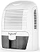 hysure Portable Mini Dehumidifier 2200 Cubic Feet Electric Safe Dehumidifier for Bedroom, Home, Crawl Space, Bathroom, RV, Baby Room, White …