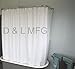 D&L Extra Wide Vinyl Shower Curtain for a Clawfoot Tub/White with Magnets 180