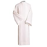 BLESSUME Clergy ALB Pleats Vestments White
