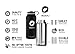 LOGO MAY SMEAR - Ecoblu 32oz Summer Wide Mouth Stainless Steel Water Flask - White - Double Walled BPA Free Hydro Insulated Large Water Bottle for Hot and Cold Liquids - Perfect for Men and Women