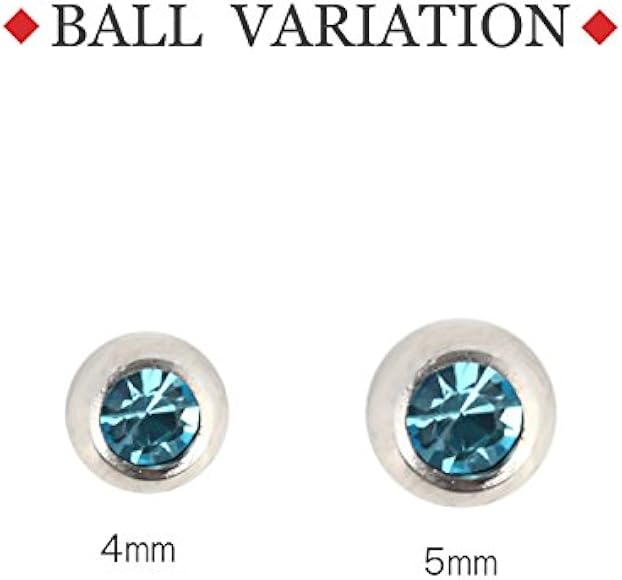 Amazon ボディピアス キャッチ ボール ジュエル カスタマイズ シルバー ねじ式 耳ピアス 軟骨 舌 口 サージカルステンレス ライトブルー ゲージ ボールサイズ 18g 5mm ボディピアス 通販