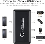 DGODRT USB 3.0 KVM Switch 2 Computer 4 Device Sharing 5Gbps Speed 2 Cables view 2