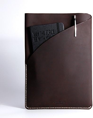 Grams28 Full Grain Pull up Leather Ipad Air 1/2 Carry Sleeve, Premium Hand Stitched Ipad Leather Sleeve Case (Truffle)