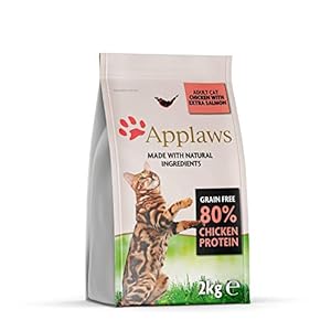 Applaws Complete and Grain Free Dry Adult Cat Food, Chicken with Salmon, 2kg (Pack of 1)