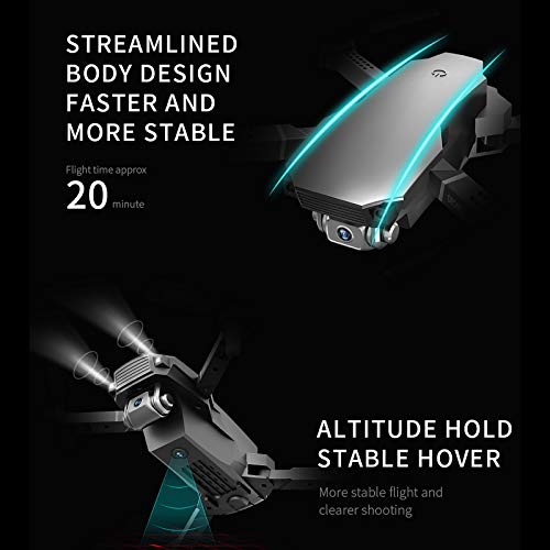 H702 Mini Drohne mit HD 4K Pixel Dual-Kamera, Bürstenlosen, 4-Achsen Faltbare Drohne, GPS WiFi FPV RC Quadcopter, Lange… – Bild 5