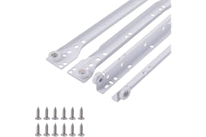 SOUTH MAIN HARDWARE 10 in. White Coated Steel Euro Bottom Mount Drawer Slides