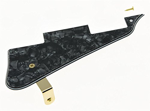 KAISH Black Pearl LP Guitar Pickguard with Gold Bracket for Epiphone Les Paul