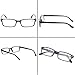 Kerecsen 4 Pack Reading Glasses for Men and Women with Spring Hinges, Lightweight Black Rectangular Readers Eyeglasses (2 Black 2 Tortoise, 1.50)
