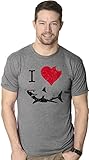 I Love Sharks T Shirt Classic Shark Bite Shirt Shark Tee