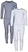 Snozu Girl\'s 2-Pack Thermal Warm Underwear Top and Pant Set, White/Dark Gray, Size 14/16'