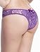 Women's Open Crotch Lace Cute Briefs Knickers Girls Panties Dark Purple L