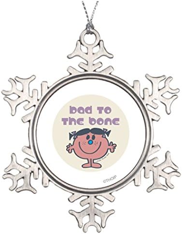 Personalised Christmas Tree Decoration Little Miss Bad | Bad To The Bone Outside Christmas Decorations Chorion