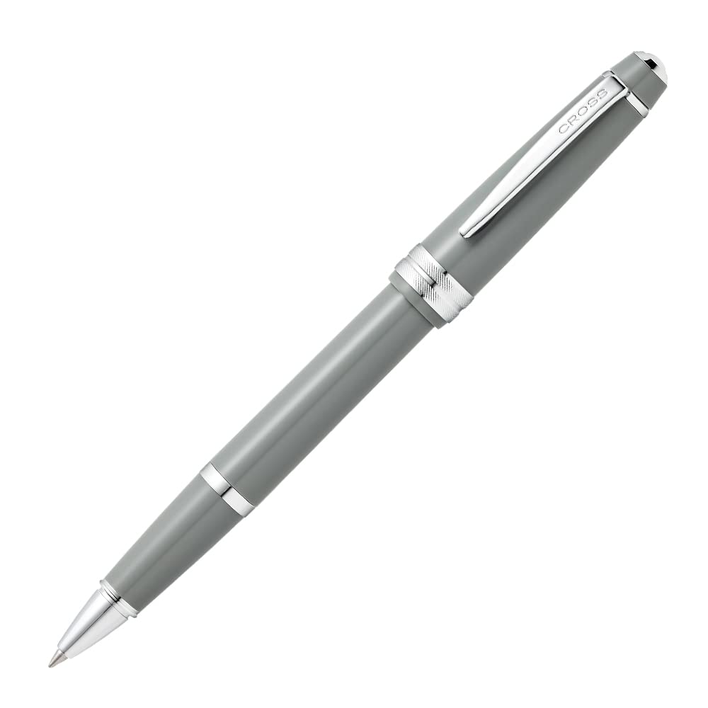 CROSS Bailey Light Polished Grey Resin Rollerball Pen - Refillable Medium Gel Ink Rollerball