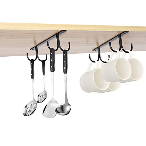 Mocoum Under Mug Rack, Rustic Mug Organizer Rack Cup Holder