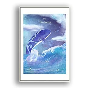 Framed Canvas Wall Art for Living Room, Bedroom Whale Canvas Prints for Modern Home Decoration Ready to Hang - 16"x24" inches