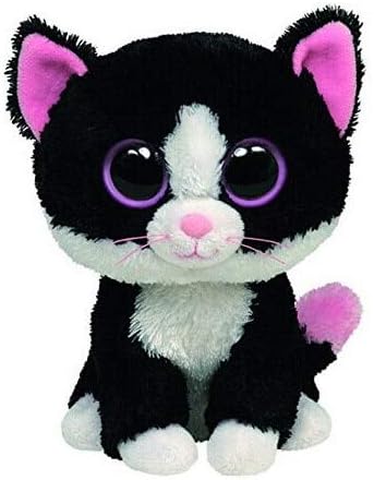 Ty Beanie Boos Cat Plush Muffin Sophie Pepper Frights Tabitha Reagan Buckwheat Big Eyes Stuffed Animal (Pepper)