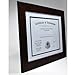 Lawrence Frames Dual Use Faux Burl 11 by 14-Inch Certificate Picture Frame with Double Bevel Cut Matting for 8.5 by 11-Inch Document, Mahogany