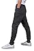 Mooncolour Men's Casual Jogging Harem Pants with Pockets, Medium, Dark Gray
