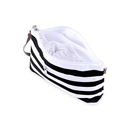 Diaper Clutch - Water Resistant; Lightweight; Refillable Wipes Case (Glossy Black) - Thumbnail 2
