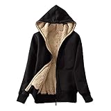 Nice Hoodie,Womens KIKOY Casual Winter Warm Sherpa Lined Zip Up Sweatshirt Coat