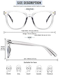 PANNER Oversized Square Blue Light Blocking Glasses