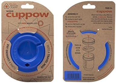 Cuppow Canning Jar Drinking Lid - Wide Mouth - Denim by Cuppow