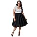 Kilolone Women's Plus Size 50s Vintage Classic Pinup Rockabilly Swing Dress