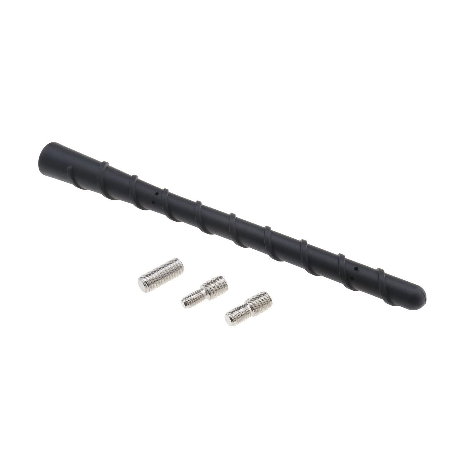 VGOL Car Radio Antenna FM AM Antenna Short Rod Vehicle Antenna Mast Replacement Roof Mount Vehicle Antenna 7 inch with M4 M5 M6 Screws Helical Type Car Aerial, Black