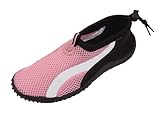 Starbay - Womens Athletic Water Shoes Aqua Sock, Pink, White 37915-8B(M)US