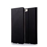 Nouske iPhone 6/6S Flip Folio Wallet Stand up Credit Card Holder Leather Case Cover Holster/Magnetic Closure/TPU bumper/360 Full Body protection, Black