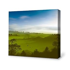 Canvas Wall Art for Living Room,Bedroom Home Artwork Paintings Secret Paradise Under The Moonlight Ready to Hang - 12x12 inches