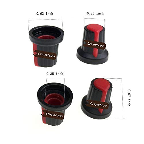 Potentiometer 10K ohm, Ltvystore Knurled Shaft Linear Rotary Taper Potentiometer B10K + Potentiometer knob + 3296W Variable Resistor 10K Multiturn Trimmer Adjustable Precision
