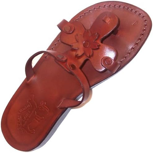 Holy Land Market Camel Men's Genuine Leather Biblical Sandals/Flip Flops