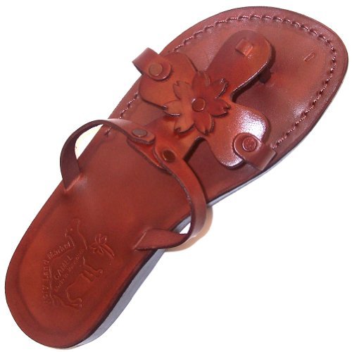 Holy Land Market Camel Men's Genuine Leather Biblical Sandals/Flip Flops