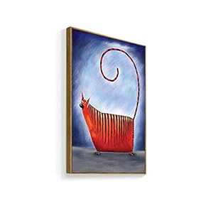 Framed Canvas Home Artwork Decoration Lovely Kitten Canvas Wall Art for Living Room, Bedroom - 16x24 inches