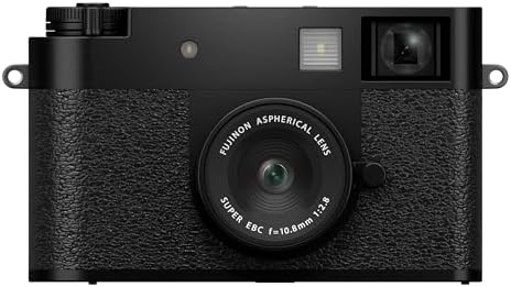FUJIFILM X Half Premium Compact Camera - Black | Paired with an optical viewfinder and a 3:4 upright LCD, Weighing just 240g (8.4oz), Explore your creativity with 2-in-1 Mode