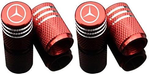 Car Tire Air Valve Caps- Auto Wheel Tyre Dust Stems Cover with Logo Emblem Waterproof Dust-Proof Universal fit for Cars, SUV, Truck, Motorcycles 4 Pieces