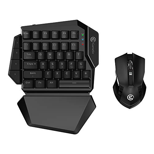 GameSir Z2 Wireless Gaming Keyboard One-Handed Mechanical Keypad Portable Mini E-Sports Keyboard and Mouse Combo for PC Windows iOS Android Tabletphone