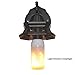 Vintage Wood Lanterns Table Lamps e26 for Living Room ,2 in 1 Industrial Decorative Large Accent Antique Rustic Metal Bedside Desk Lamp, Hurricane Candle Holder for Porch with Electric Plugs