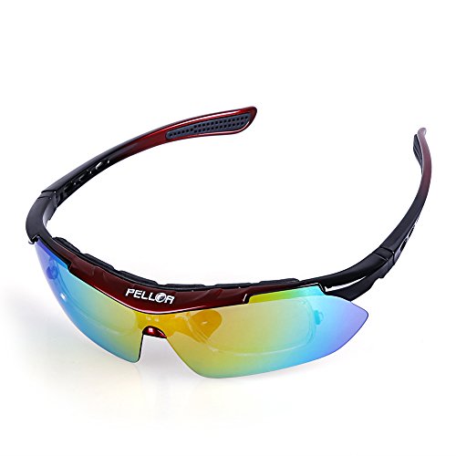 Free Soldier Cycling Wrap Running Outdoor Sports Sunglasses Multi Sport Glasses Exchangeable 5 Lenses Unbreakable Polarized UV400