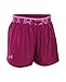 Under Armour Girls' Printed Play Up Shorts, Black Cherry/Verve Violet, Youth X-Small