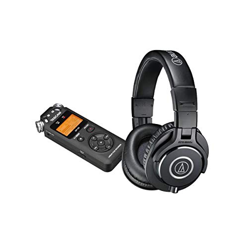 Audio-Technica ATH-M40x Professional Monitor Headphones, Tascam DR