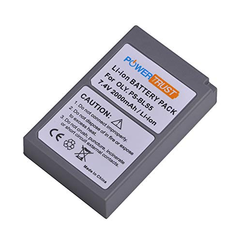 E-PL7, E-PL5, E-PM2, P 2X 2000mAh BLS-5 PS-BLS5 BLS5 BLS50 R By + Dual ...